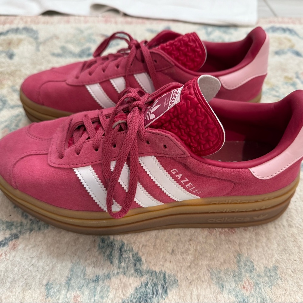 Adidas Women's Pink Gazelle Platform Sneakers